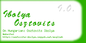 ibolya osztovits business card